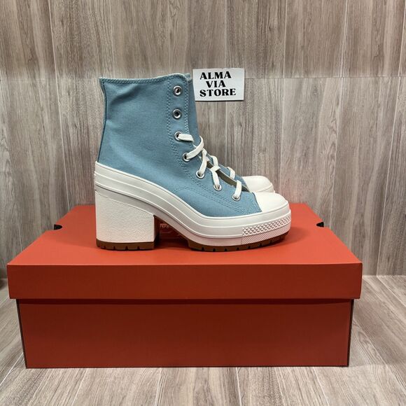 Converse Chuck 70 De Luxe Blue Infinity Pool Heel Shoes A08279C Women's Size 7 - Picture 1 of 7